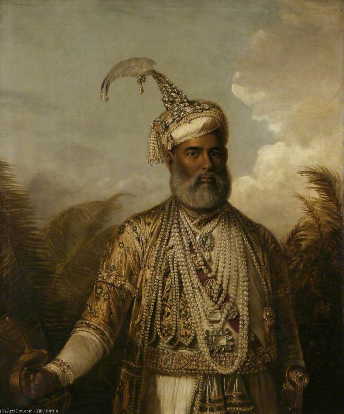Wikioo.org - The Encyclopedia of Fine Arts - Painting, Artwork by Tilly Kettle - Muhammad Ali Khan, The Nawab Of Arcot