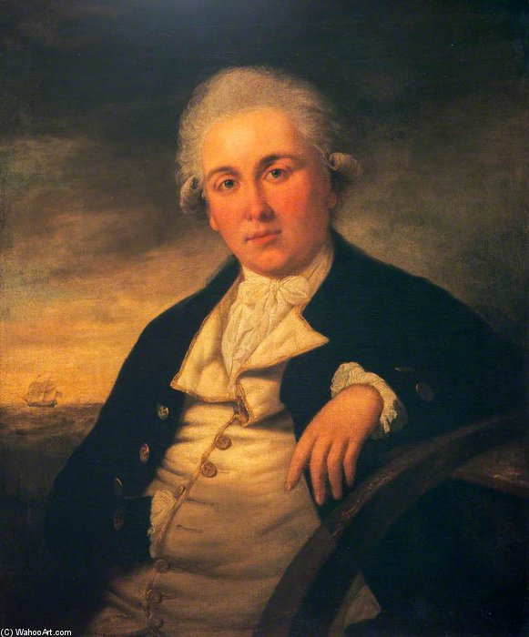 WikiOO.org - Enciklopedija dailės - Tapyba, meno kuriniai Tilly Kettle - Portrait Of A Naval Officer