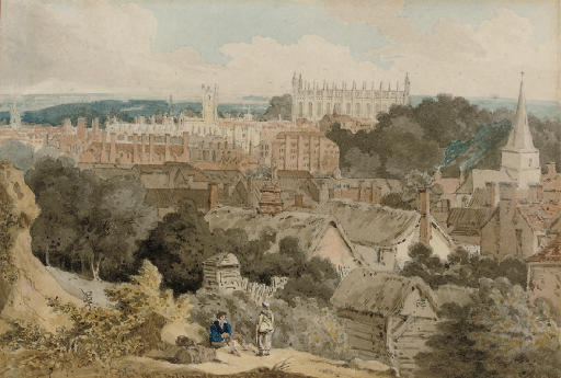 Wikioo.org - The Encyclopedia of Fine Arts - Painting, Artwork by William Alfred Delamotte - A View Of King's College Chapel, Cambridge