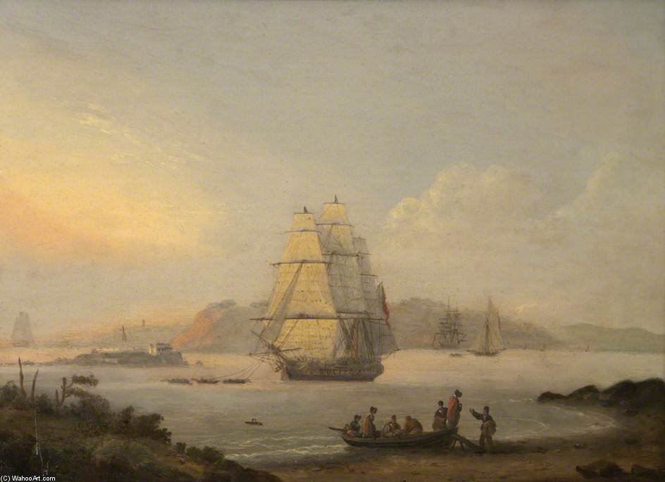 Wikioo.org - The Encyclopedia of Fine Arts - Painting, Artwork by William Anderson - A View At Plymouth