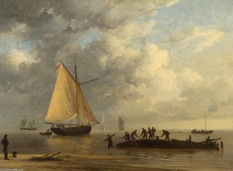 Wikioo.org - The Encyclopedia of Fine Arts - Painting, Artwork by William Anderson - View At The Mouth Of The Thames
