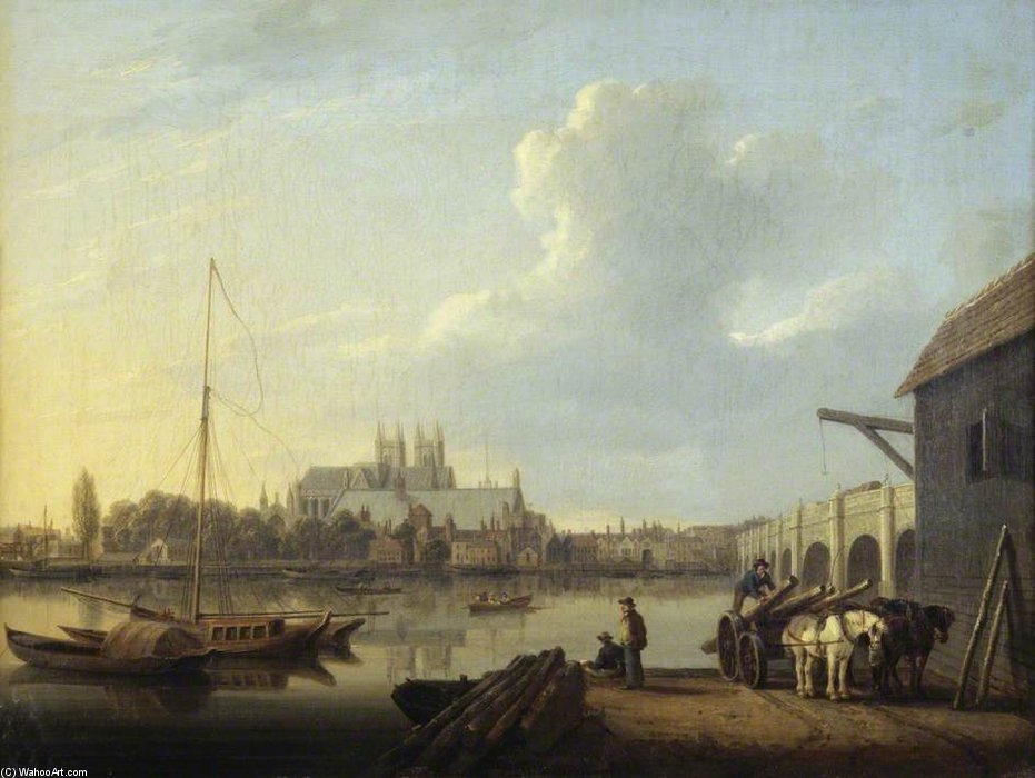 Wikioo.org - The Encyclopedia of Fine Arts - Painting, Artwork by William Anderson - Westminster From The South, London