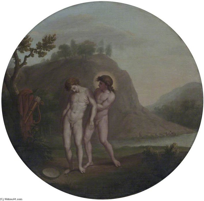 Wikioo.org - The Encyclopedia of Fine Arts - Painting, Artwork by William Hamilton - Apollo And Hyacinthus
