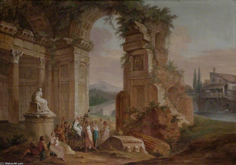 WikiOO.org - Encyclopedia of Fine Arts - Lukisan, Artwork William Hamilton - Classical Ruins -