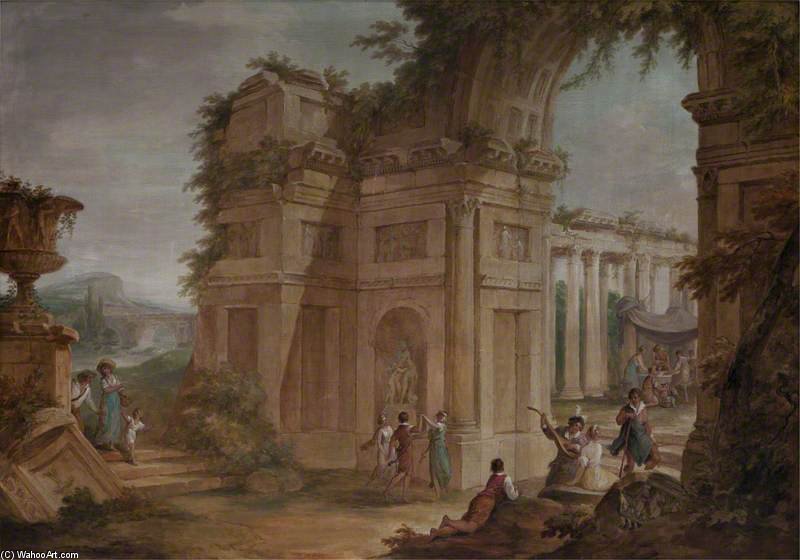 WikiOO.org - Енциклопедія образотворчого мистецтва - Живопис, Картини
 William Hamilton - Classical Ruins
