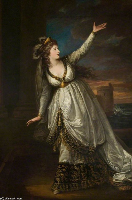WikiOO.org - Encyclopedia of Fine Arts - Maľba, Artwork William Hamilton - Mrs Sarah Siddons