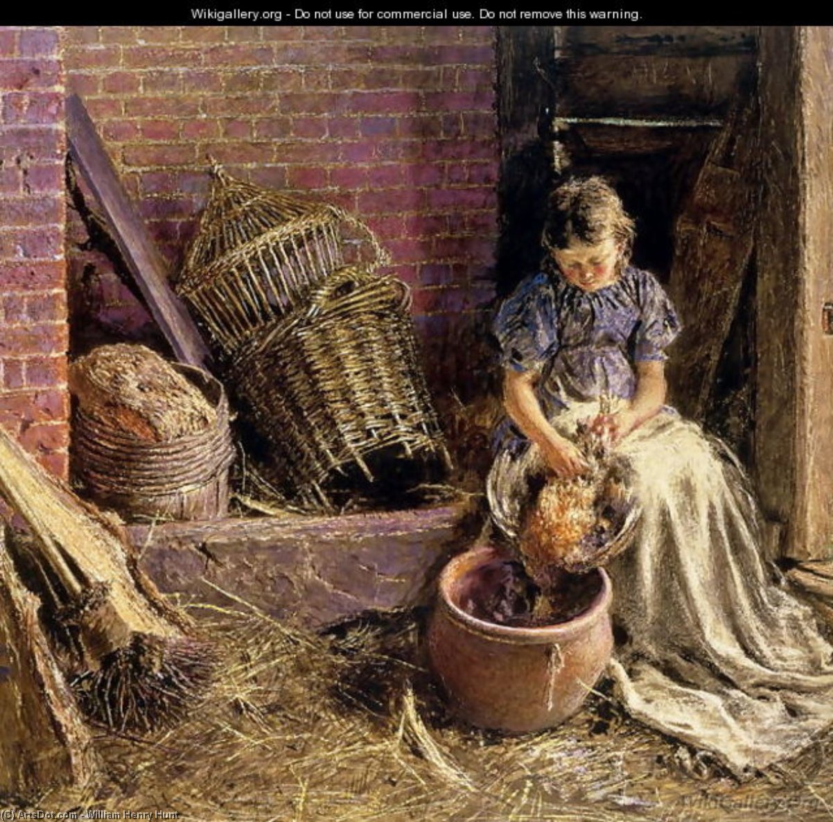 Wikioo.org – L'Encyclopédie des Beaux Arts - Peinture, Oeuvre de William Henry Hunt - Pincer au  poule