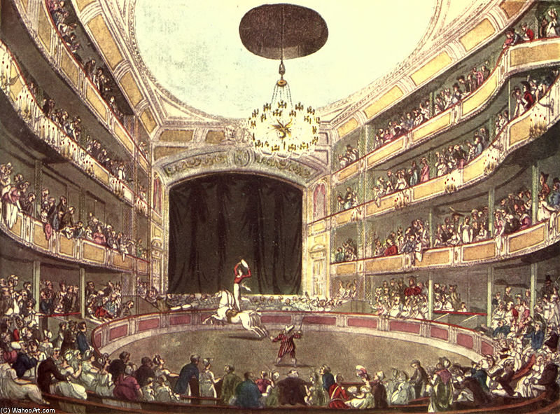 Wikioo.org - The Encyclopedia of Fine Arts - Painting, Artwork by William Henry Pyne - Astley's Amphitheatre