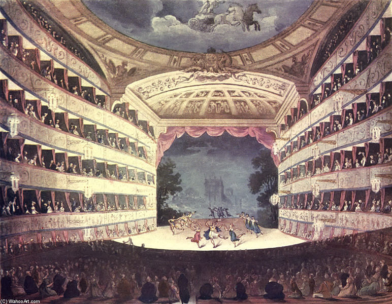 WikiOO.org - Güzel Sanatlar Ansiklopedisi - Resim, Resimler William Henry Pyne - Opera House