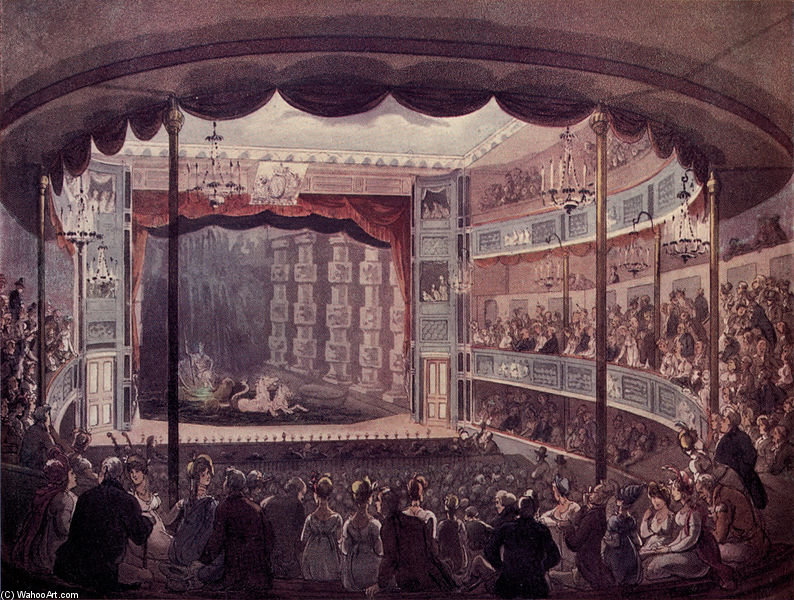Wikioo.org - The Encyclopedia of Fine Arts - Painting, Artwork by William Henry Pyne - Sadler's Wells Theatre