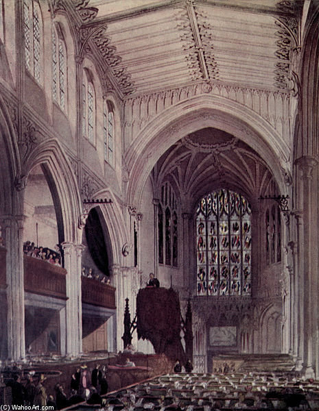 Wikioo.org – La Enciclopedia de las Bellas Artes - Pintura, Obras de arte de William Henry Pyne - St Margaret, Westminster