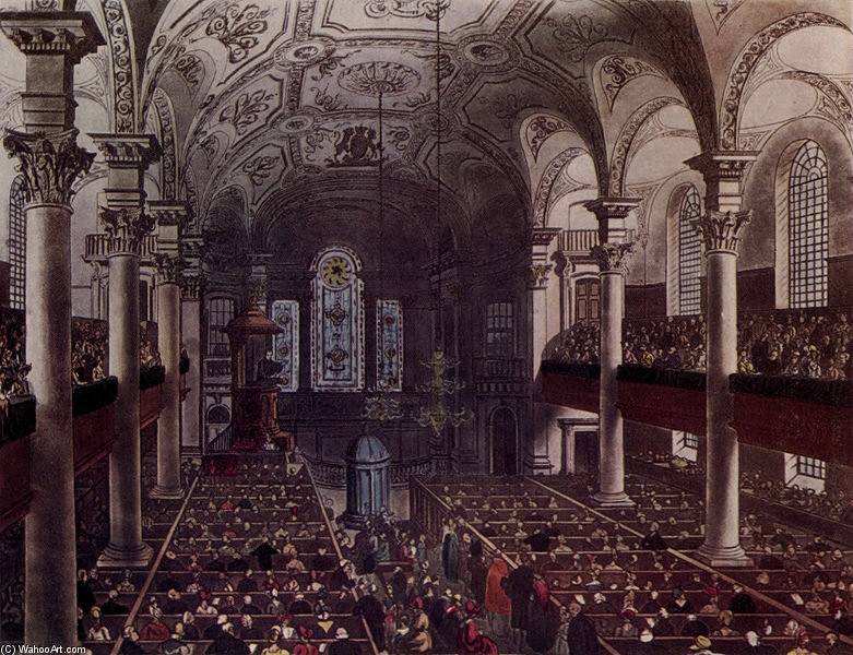 Wikioo.org - The Encyclopedia of Fine Arts - Painting, Artwork by William Henry Pyne - St Martin's In The Fields