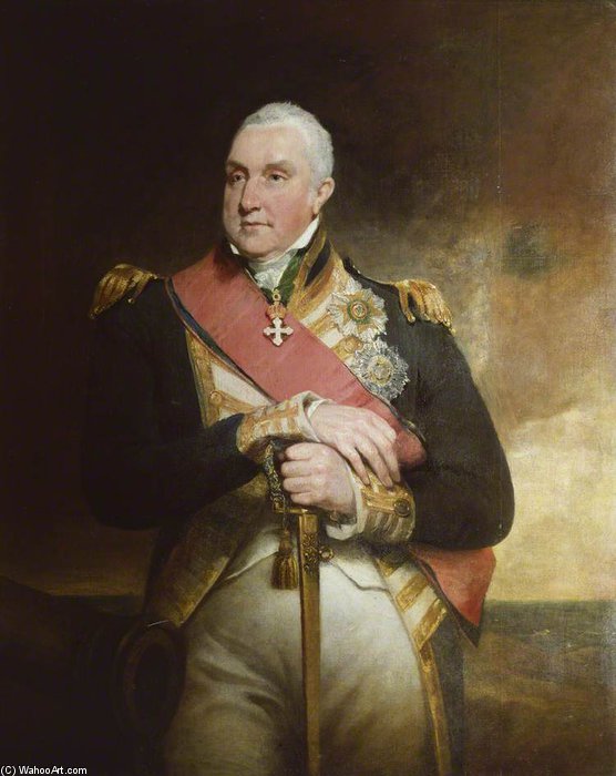Wikioo.org - The Encyclopedia of Fine Arts - Painting, Artwork by William Owen - Admiral Edward Pellew , 1st Viscount Exmouth