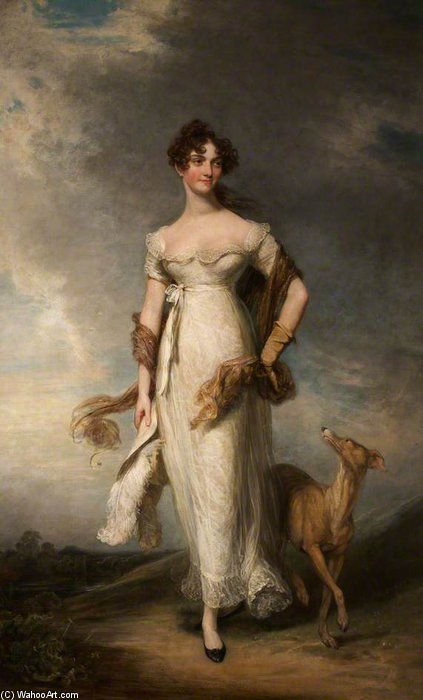 Wikioo.org - The Encyclopedia of Fine Arts - Painting, Artwork by William Owen - Georgiana Mari, Lady Leicester