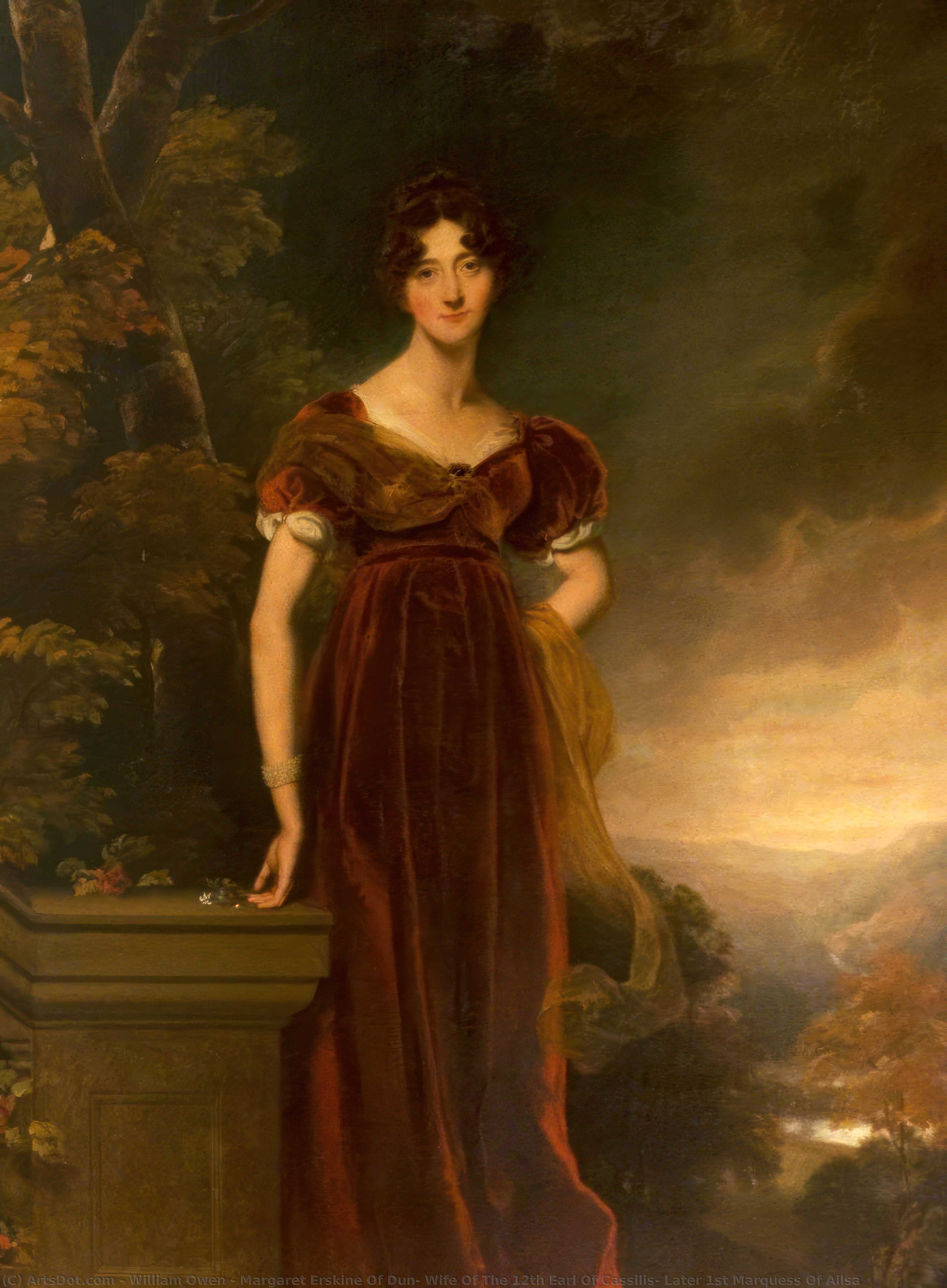 WikiOO.org - Encyclopedia of Fine Arts - Malba, Artwork William Owen - Margaret Erskine Of Dun, Wife Of The 12th Earl Of Cassilis, Later 1st Marquess Of Ailsa