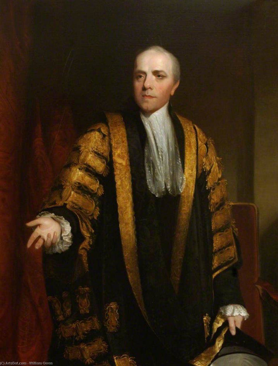 Wikioo.org - The Encyclopedia of Fine Arts - Painting, Artwork by William Owen - Wyndham Grenville, Baron Grenville, Chancellor Of The University