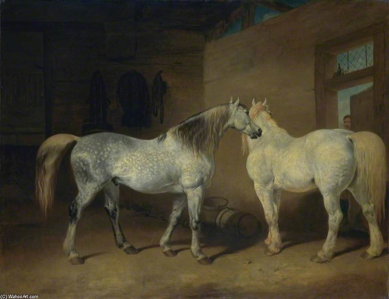 Wikioo.org - The Encyclopedia of Fine Arts - Painting, Artwork by Abraham Cooper - Draught Horses