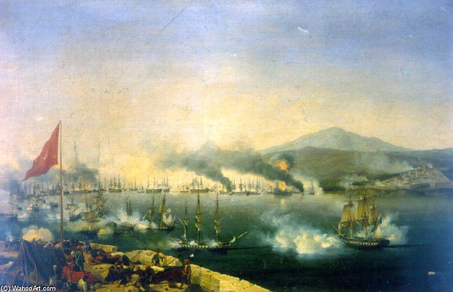 WikiOO.org - Enciklopedija dailės - Tapyba, meno kuriniai Ambroise Louis Garneray - Naval Battle Of Navarino