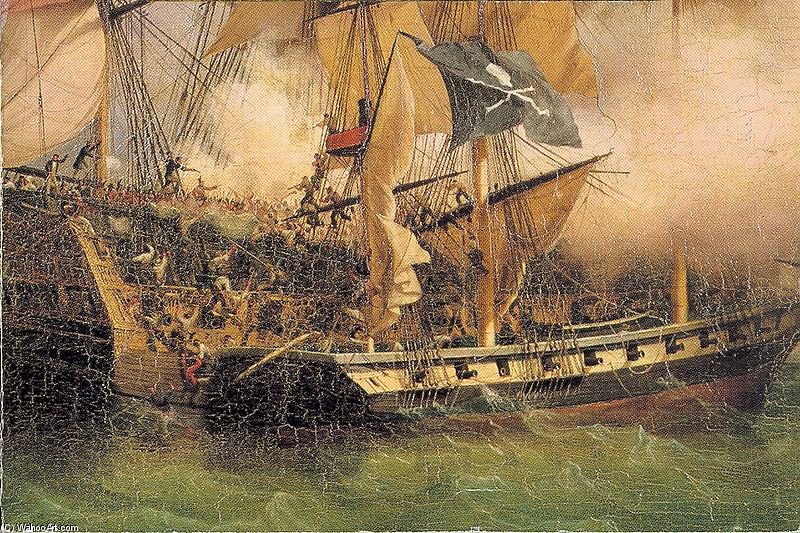 Wikioo.org - สารานุกรมวิจิตรศิลป์ - จิตรกรรม Ambroise Louis Garneray - Pirate Ship