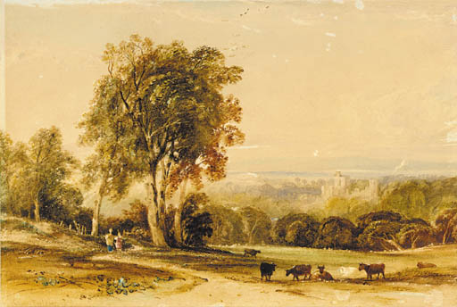 WikiOO.org - אנציקלופדיה לאמנויות יפות - ציור, יצירות אמנות Anthony Vandyke Copley Fielding - Arundel Castle