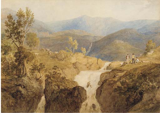 Wikioo.org - The Encyclopedia of Fine Arts - Painting, Artwork by Anthony Vandyke Copley Fielding - Coniston Beck, Lake District