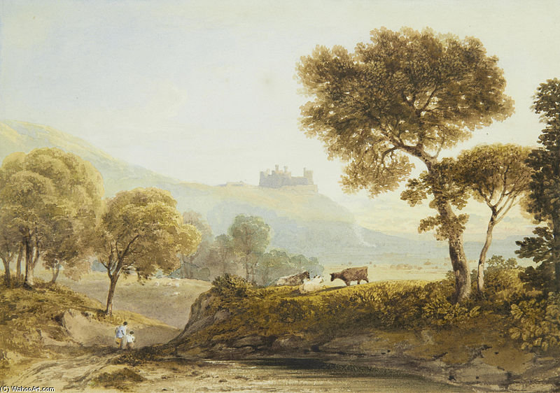WikiOO.org - Encyclopedia of Fine Arts - Målning, konstverk Anthony Vandyke Copley Fielding - Harlech Castle