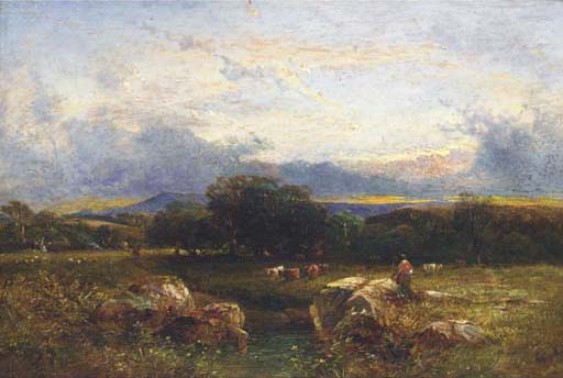 WikiOO.org - Güzel Sanatlar Ansiklopedisi - Resim, Resimler Anthony Vandyke Copley Fielding - Sunset, Sussex