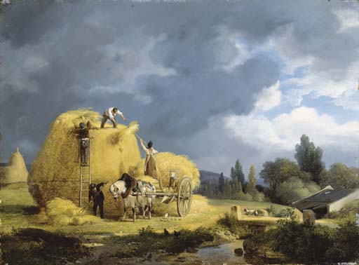 WikiOO.org - Εγκυκλοπαίδεια Καλών Τεχνών - Ζωγραφική, έργα τέχνης Auguste Xavier Leprince - Harvest