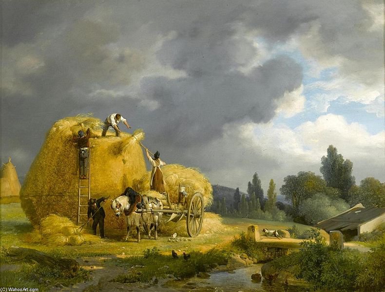 Wikioo.org - The Encyclopedia of Fine Arts - Painting, Artwork by Auguste Xavier Leprince - The Harvest