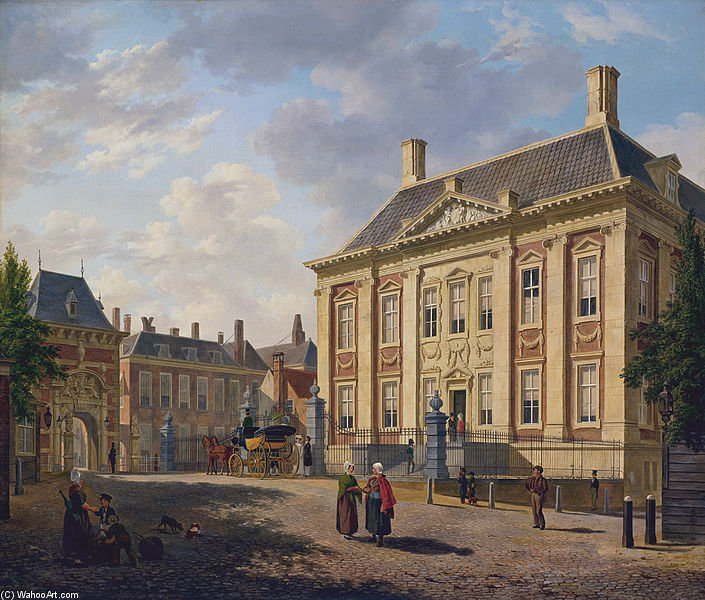 Wikioo.org – La Enciclopedia de las Bellas Artes - Pintura, Obras de arte de Bartholomeus Johannes Van Hove - Het Mauritshuis Te Den Haag