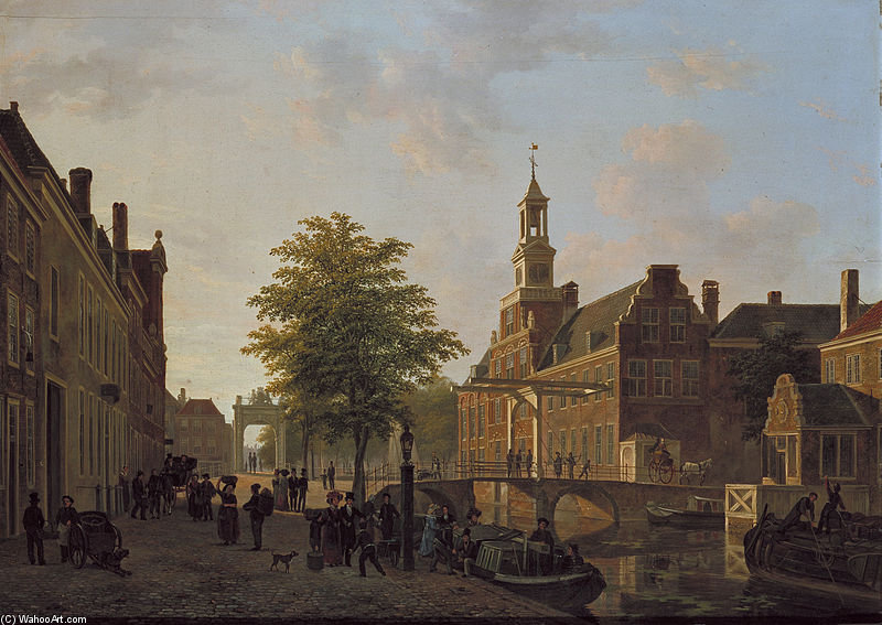 Wikioo.org - The Encyclopedia of Fine Arts - Painting, Artwork by Bartholomeus Johannes Van Hove - View Of The Old Women And Children's Home Of The Sick