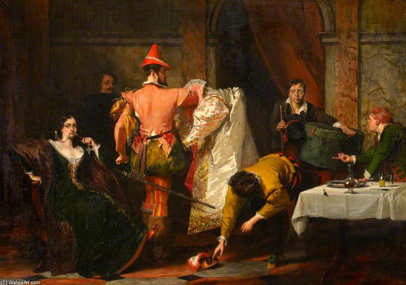 Wikioo.org - The Encyclopedia of Fine Arts - Painting, Artwork by Charles Robert Leslie - Catherine And Petruchio