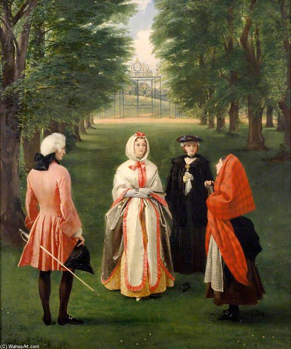 WikiOO.org - Encyclopedia of Fine Arts - Målning, konstverk Charles Robert Leslie - Jeanie Deans And Queen Caroline
