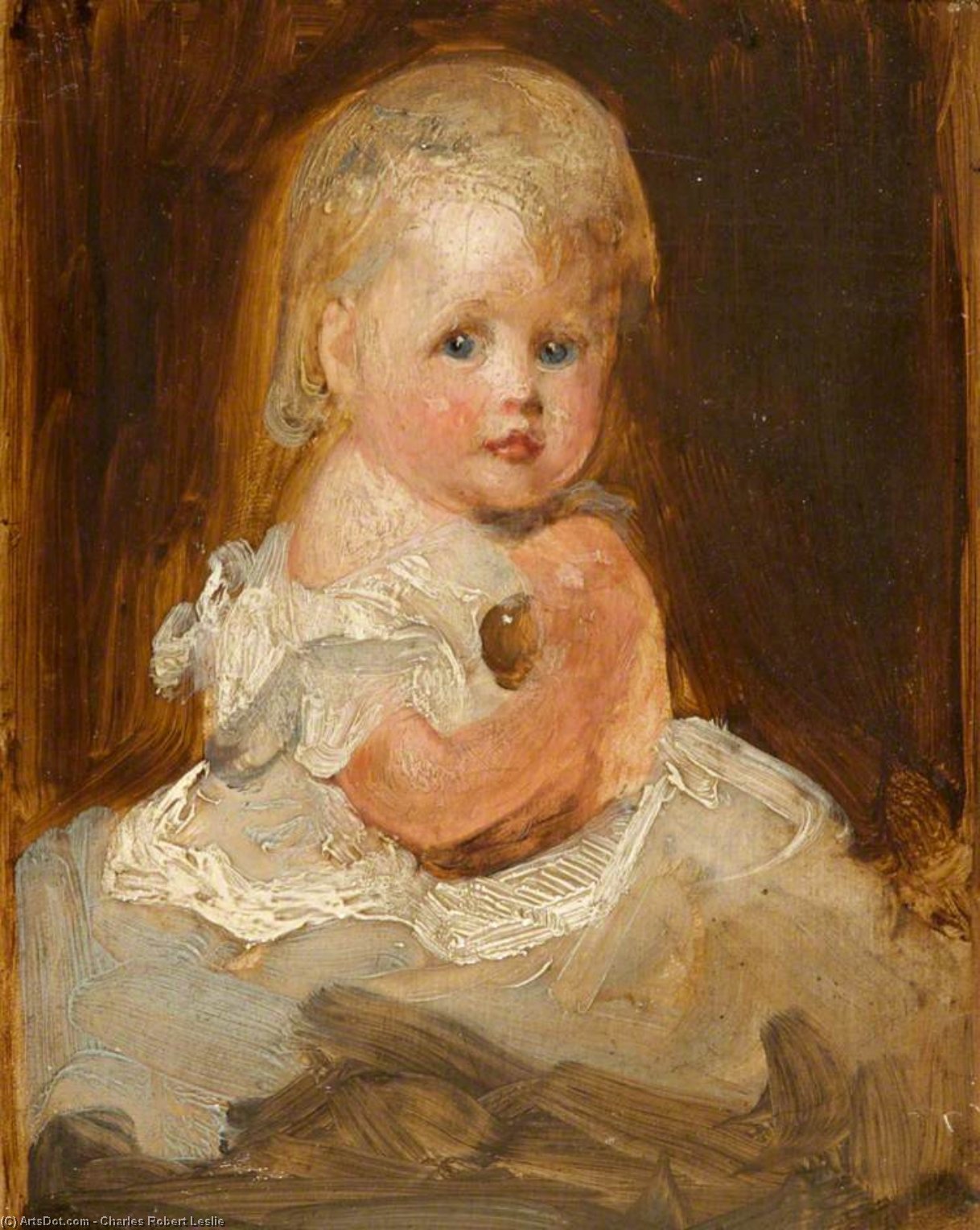 WikiOO.org - Enciklopedija likovnih umjetnosti - Slikarstvo, umjetnička djela Charles Robert Leslie - Rosemary Yeats, Aged 2 (rosemary Thompson Crawshay)