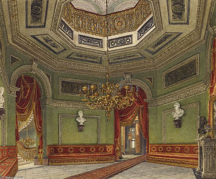 Wikioo.org - The Encyclopedia of Fine Arts - Painting, Artwork by Charles Wild - Carlton House, Vestibule