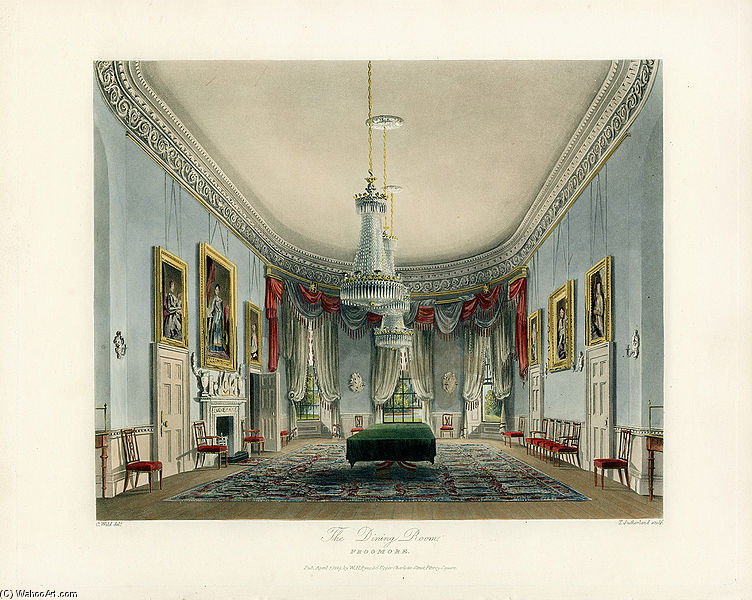 WikiOO.org - Enciclopedia of Fine Arts - Pictura, lucrări de artă Charles Wild - Dining Room, Frogmore