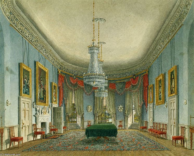 WikiOO.org - Encyclopedia of Fine Arts - Maleri, Artwork Charles Wild - Frogmore House, Dining Room