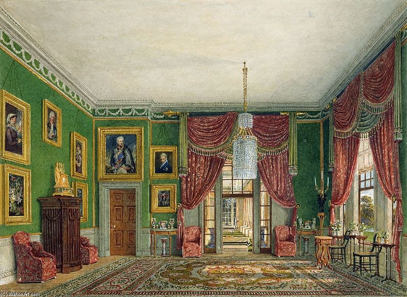 Wikioo.org – L'Encyclopédie des Beaux Arts - Peinture, Oeuvre de Charles Wild - Frogmore Maison , pavillon vert