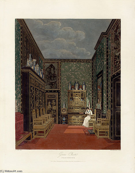WikiOO.org - Encyclopedia of Fine Arts - Schilderen, Artwork Charles Wild - Green Closet, Frogmore