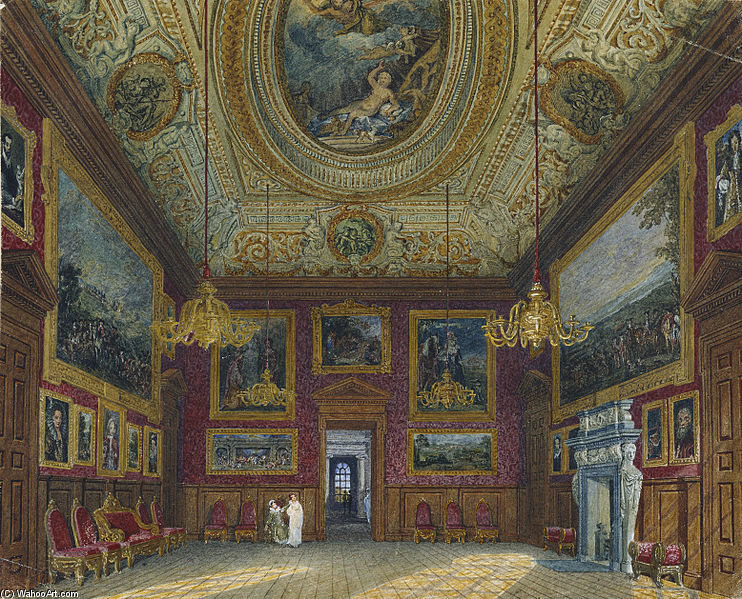 Wikioo.org - The Encyclopedia of Fine Arts - Painting, Artwork by Charles Wild - Kensington Palace, King's Great Drawing Room