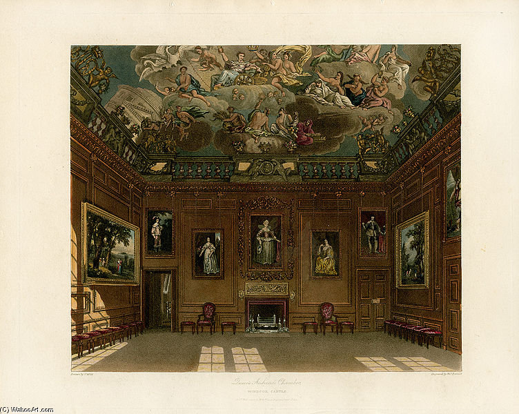 WikiOO.org - Encyclopedia of Fine Arts - Målning, konstverk Charles Wild - Queen's Audience Chamber, Windsor Castle