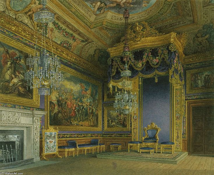 Wikioo.org - The Encyclopedia of Fine Arts - Painting, Artwork by Charles Wild - Windsor Castle, King's Audience Chamber