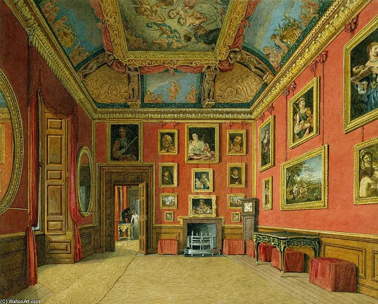 Wikioo.org - The Encyclopedia of Fine Arts - Painting, Artwork by Charles Wild - Windsor Castle, King's Dressing Room