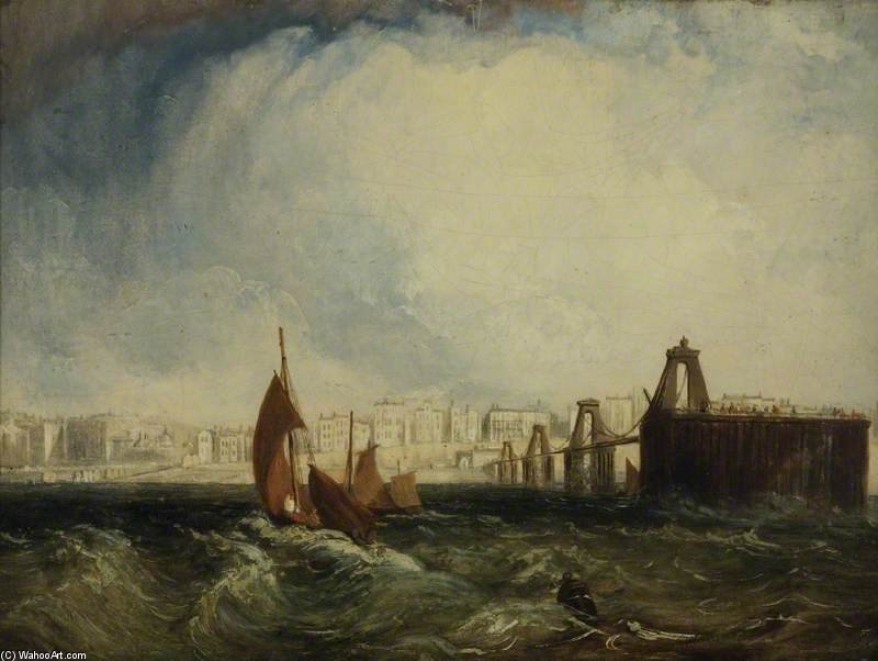 Wikioo.org - The Encyclopedia of Fine Arts - Painting, Artwork by Clarkson Frederick Stanfield - Brighton, East Sussex, From The Sea