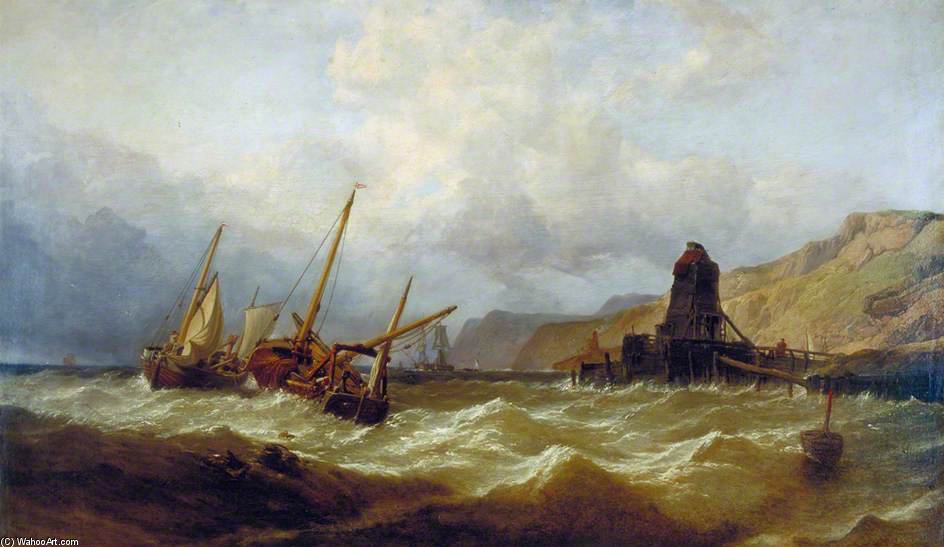 Wikioo.org - The Encyclopedia of Fine Arts - Painting, Artwork by Clarkson Frederick Stanfield - Oxwich Bay