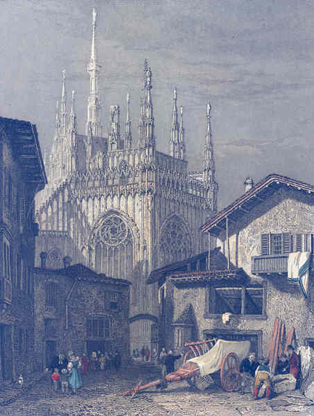 Wikioo.org - The Encyclopedia of Fine Arts - Painting, Artwork by Clarkson Frederick Stanfield - The Duomo At Milan, Italy