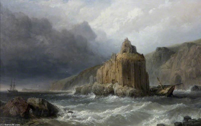 WikiOO.org - אנציקלופדיה לאמנויות יפות - ציור, יצירות אמנות Clarkson Frederick Stanfield - The Stack Rock, County Antrim
