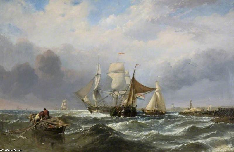 WikiOO.org - Encyclopedia of Fine Arts - Maalaus, taideteos Clarkson Frederick Stanfield - Vessels Off The Dutch Coast