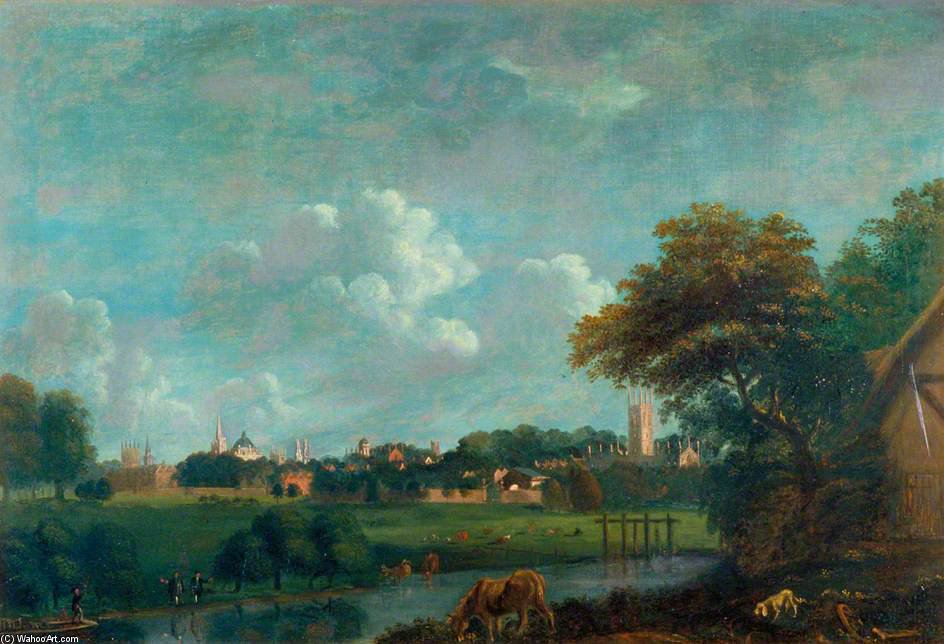 Wikioo.org - สารานุกรมวิจิตรศิลป์ - จิตรกรรม Daniel Turner - View Of Oxford From The Cherwell