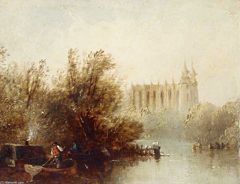 Wikioo.org - สารานุกรมวิจิตรศิลป์ - จิตรกรรม Edmund Bristow - Eton Chapel From The River